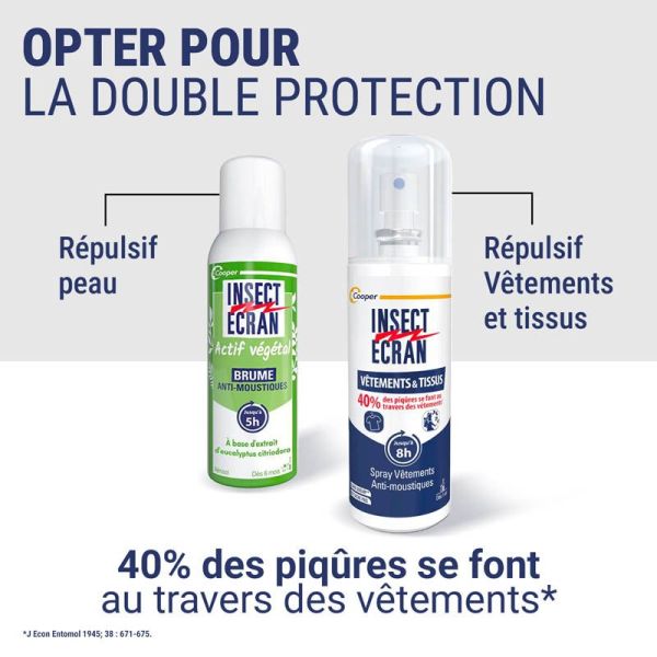 Insect Ecran Brume Anti-Moustiques Actif Végétal - 100ml - Protection naturelle pour toute la famille