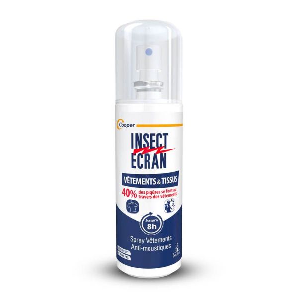 Insect Ecran Anti-Moustiques Spray Vêtements & Tissus - 100ml - Protection invisible sur vos vêtements