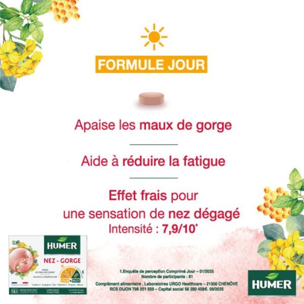 Humer nez gorge jour et nuit 15 comprimés