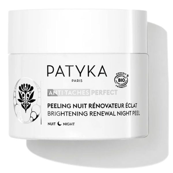 Patyka Anti-Taches Perfect Peeling Nuit Rénovateur Éclat Bio 50 ml – Action taches et effet peau neuve