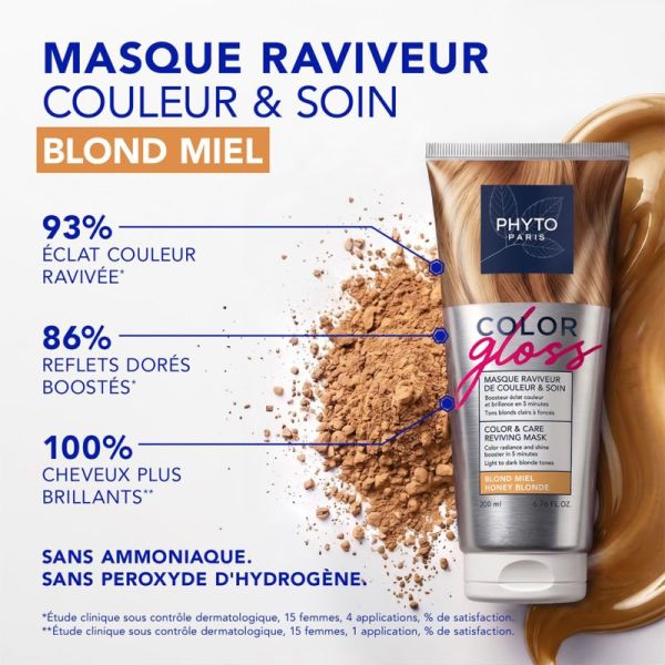 Phyto PhytoCOLOR GLOSS Masque Raviveur de Couleur et Soin Blond Miel 200ml – Éclat et reflets dorés