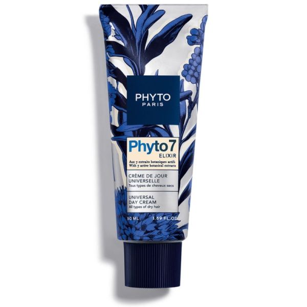 Phyto 7 Elixir Crème de Jour Universelle - 50ml - Nourrit intensément et discipline les cheveux secs
