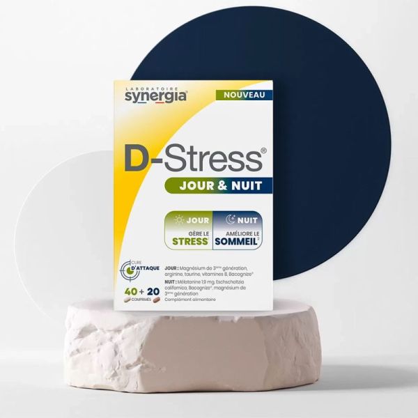 Synergia D-Stress Jour & Nuit 60 Comprimés – Stress et sommeil 24h/24