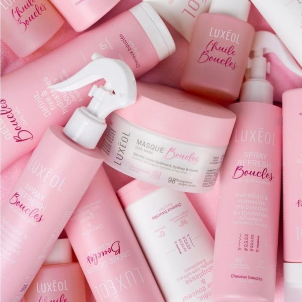 Luxéol Spray Refresh Boucles Flacon 250 ml - Ravive, hydrate et redéfinit les boucles entre deux shampooings