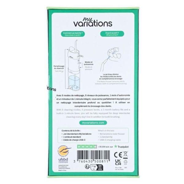 MyVariations Jet Interdentaire Green - Nettoyage interdentaire profond au quotidien