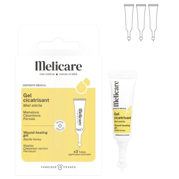 Melicare Monodose Gel cicatrisant 3x5g – Cicatrisation et soins post-partum