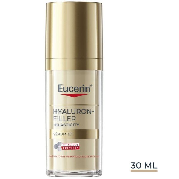 Eucerin Hyaluron-Filler + Elasticity Sérum 3D Anti-Âge 30ml – Sérum anti-âge triple action anti-rides et anti-taches