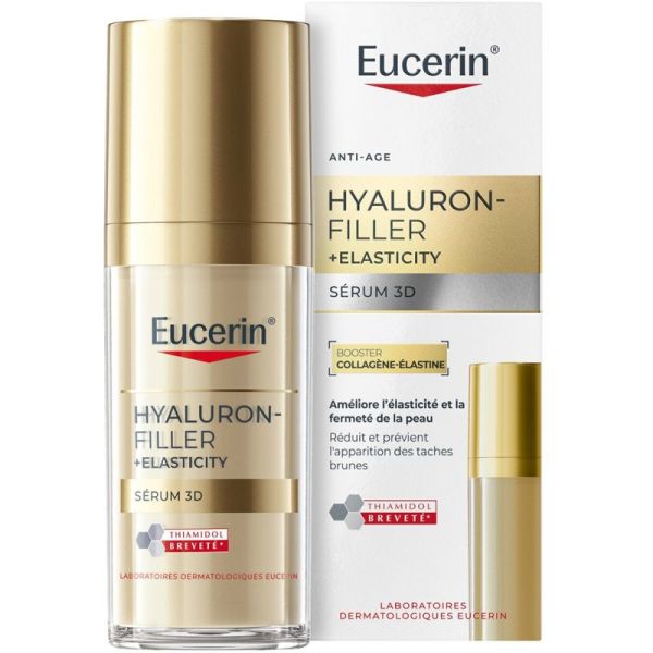 Eucerin Hyaluron-Filler + Elasticity Sérum 3D Anti-Âge 30ml – Sérum anti-âge triple action anti-rides et anti-taches