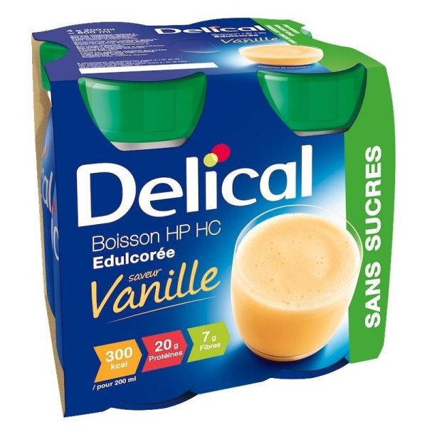 Delical Boisson HP/HC Vanille Sans Sucres - 4 x 200ml