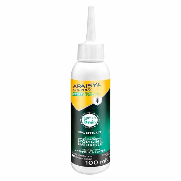 Apaisyl Anti-Poux Xpert Cire d'Abeille - 100ml - Lotion anti-poux et lentes - Élimination naturelle des poux