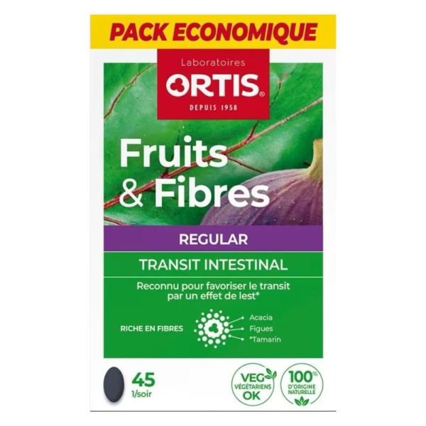 Ortis Fruits & Fibres Regular - 45 Comprimés