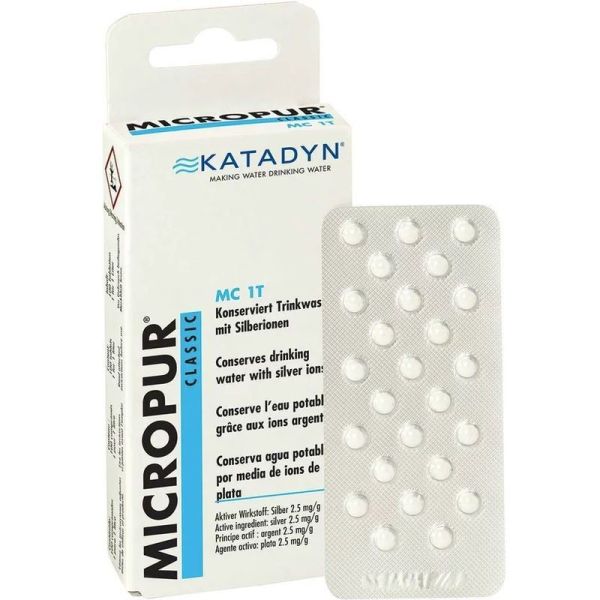 Katadyn Micropur Classic MC 1T - 100 Comprimés - Conservation de l’Eau du Robinet