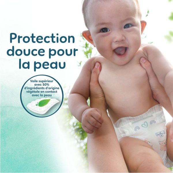 Pampers Harmonie Taille 4 / 9-14kg - 74 Couches Mega Pack - Zéro parfum et lotion, hypoallergénique