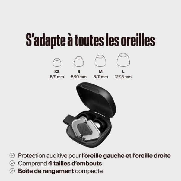 Alpine Tune Silver Paire de bouchons d'oreille - Haute fidélité pour les concerts, les festivals et les passionnés de musique