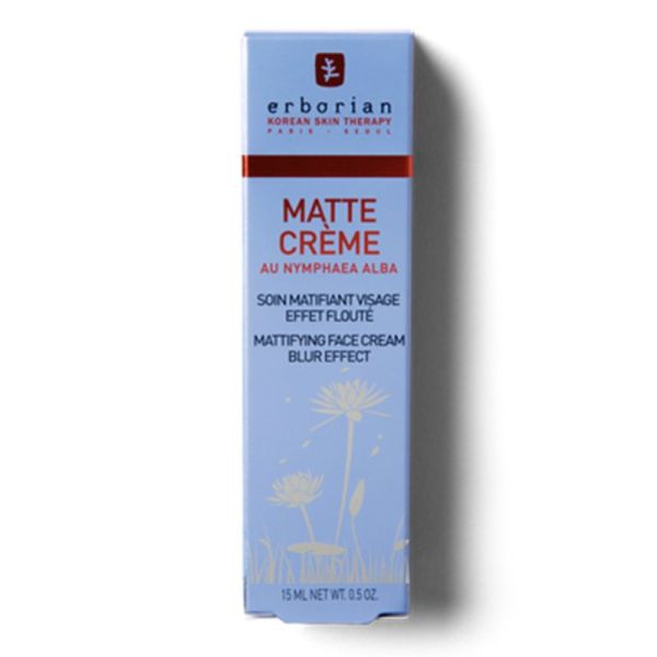 Erborian Matte Crème 15ml – Base de teint et soin matifiant effet flouté format voyage