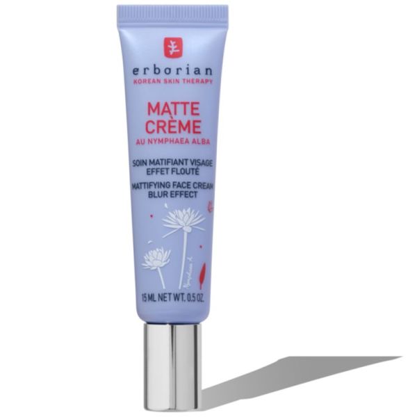 Erborian Matte Crème 15ml – Base de teint et soin matifiant effet flouté format voyage