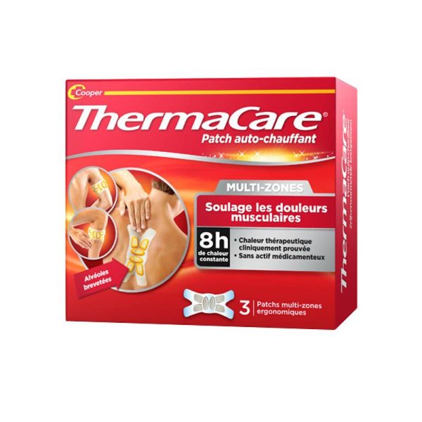 Thermacare Patch Auto-Chauffant Zones Ciblées - Boîte de 3 Patchs - Soulagement ciblé des douleurs musculaires