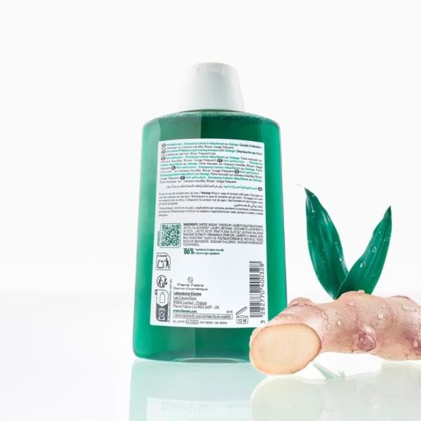 Klorane Galanga Shampoing Traitant et Rééquilibrant 200 ml - Elimine jusqu'à 100% des pellicules dès la 1ère application