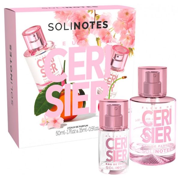 Solinotes Coffret Fleur de Cerisier - Eau de Parfum 50 ml + Spray 15 ml OFFERT