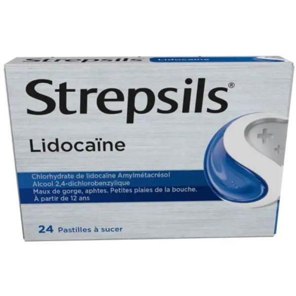 Strepsils Lidocaine Pastilles x24 - Maux de gorge peu intense