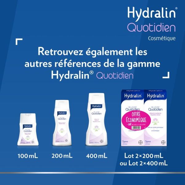 Hydralin Lingettes douces a l'extrait de lotus 10 lingettes