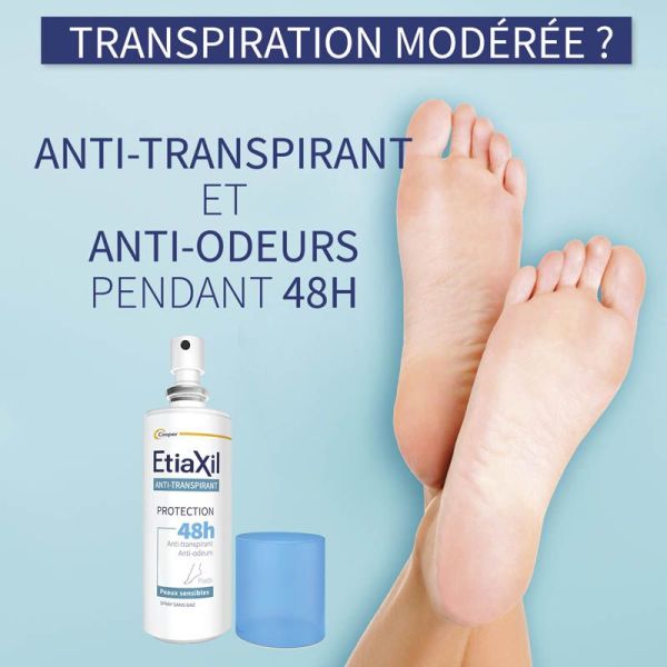 Etiaxil Anti-transpirant Pieds Protection 48h Spray - 100ml