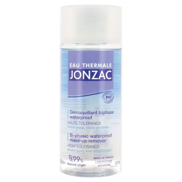 Eau Thermale Jonzac Démaquillant Biphase Waterproof Bio - 150 ml - Démaquille, apaise et adoucit