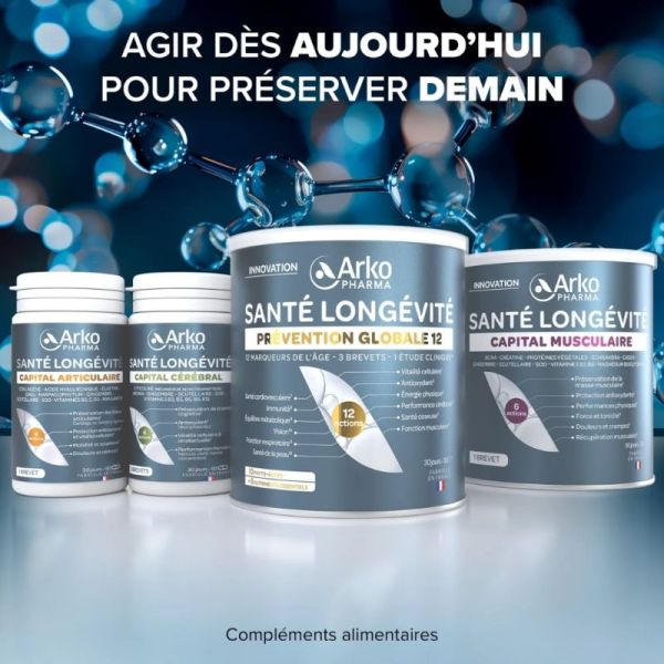 Arkopharma Santé Longévité Capital Articulaire 60 gélules - Préserve le capital musculaire et articulaire