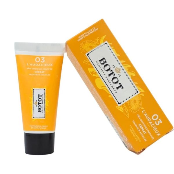 Botot 03 L'Audacieux Pâte dentifrice parfumée 25 ml - Cédrat, prévention caries et anti-plaque