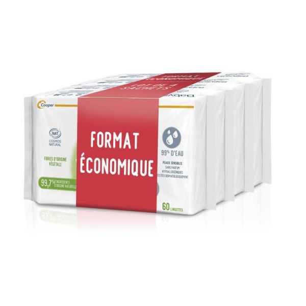 Babysoin Lingettes À l'Eau Bio Bébé - 4 x 60 Lingettes - Nettoyage doux dès la naissance