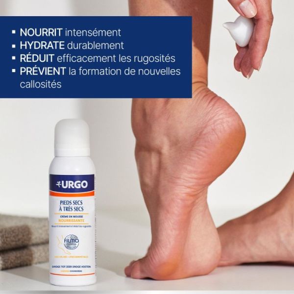 URGO Filmomousse Crème Mousse Nourrissante Pieds Secs - 125ml