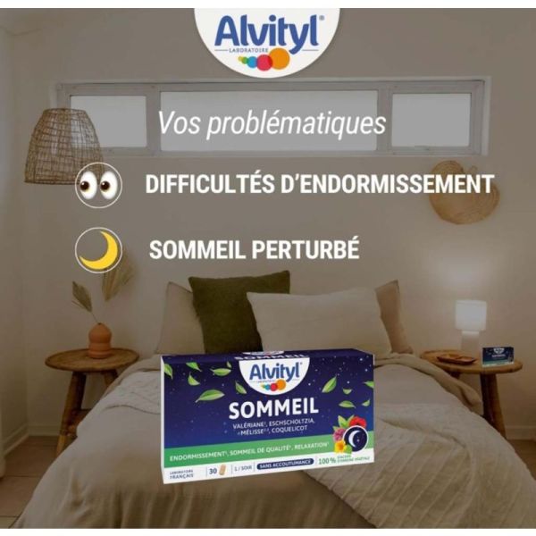 Alvityl Sommeil - 30 Comprimés - Endormissement, sommeil de qualité, relaxation