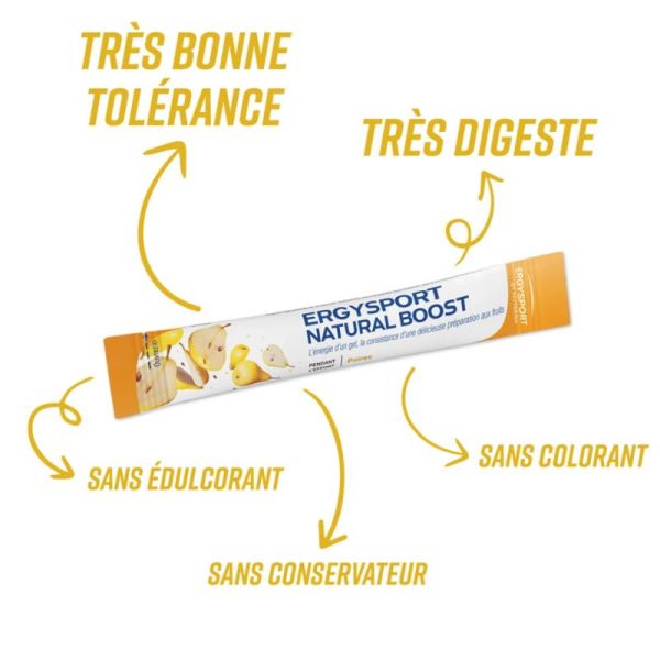 Nutergia Ergysport Natural Boost Poire 30g – Énergie et vitalité
