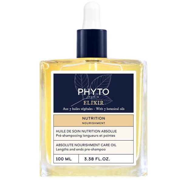 Phyto Huile de Soin Nutrition Absolue Elixir - 100 ml - Nutrition intense pour les longueurs et pointes