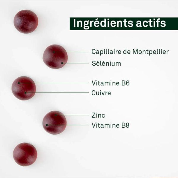 Luxéol Gummies Chute de Cheveux - 60 Gummies - Fortifie et limite la chute des cheveux