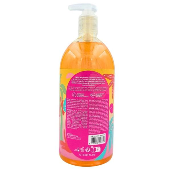 MKL Green Nature Gel Douche Monoï 1L - Nettoie en douceur visage corps et cheveux