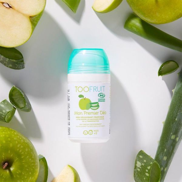 Toofruit Mon Premier Déo Roll-on - 50ml - Pomme-Aloe Vera - Sans alcool ni sels d'aluminium