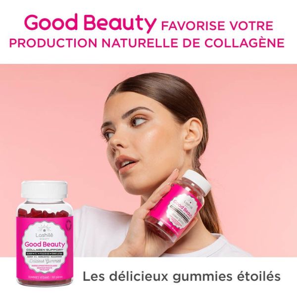 Lashilé Beauty Good Beauty Collagen Support - Favorise la Production de Collagène - 60 gommes