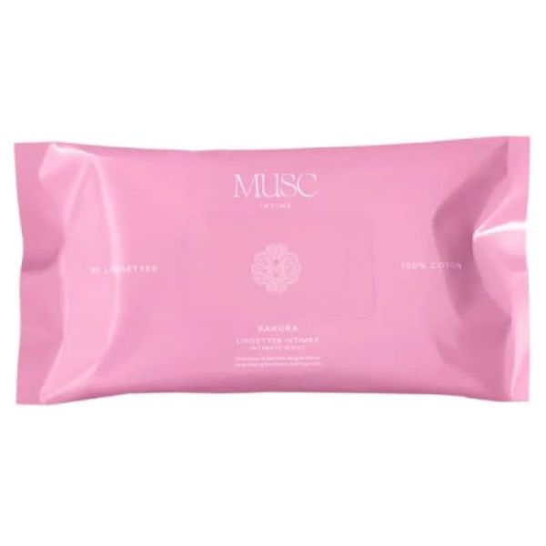 Musc Intime Sakura Lingettes Intimes Organiques x30 – Fraicheur intime