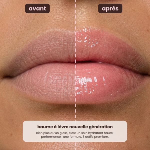 Paalm Baume à Lèvres Hydrakiss Candy Sweet 15 ml – Baume à lèvres peptides, HA et phyto-plumper rose clair glossy