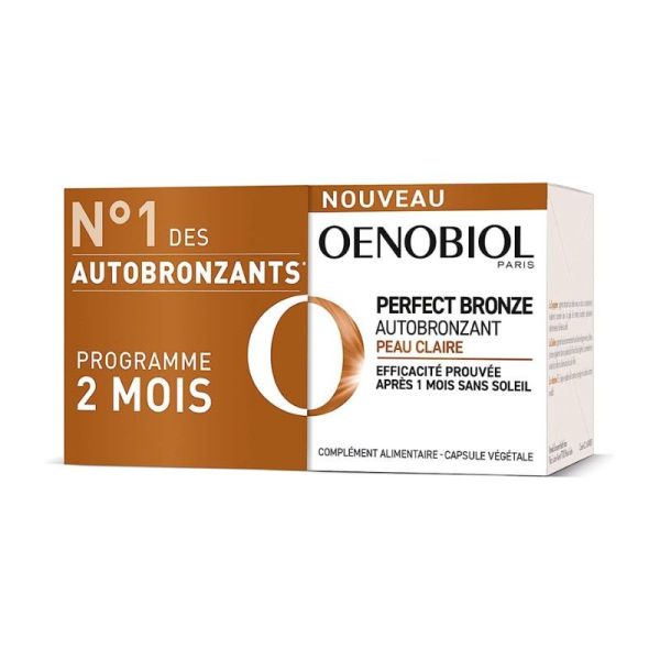 Oenobiol Perfect Bronz Autobronzant Peau Claire - Lot de 2 x 30 Capsules