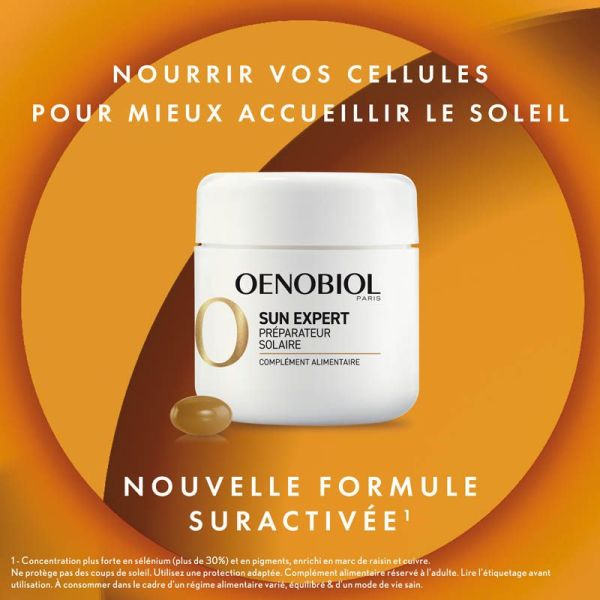 Oenobiol Sun Expert Préparateur solaire - 30 Capsules - Bronzage sublime et éclatant