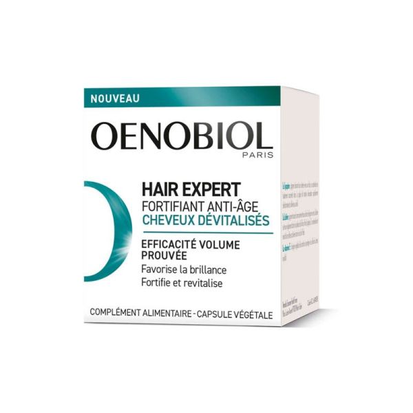 Oenobiol Hair Expert Fortifiant Anti-âge - 30 Capsules - Vitalité et densité des cheveux matures