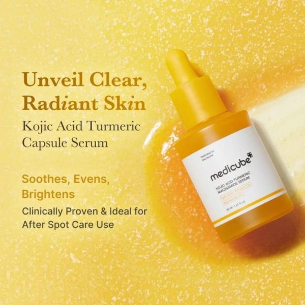 Medicube Kojic Acid Turmeric Niacinamide Serum 30 ml - Soin éclat et teint unifié
