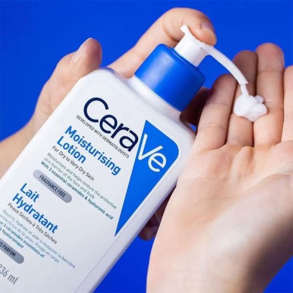 CeraVe Lait Hydratant Visage et Corps 236ml – Peaux Seches a Tres Seches