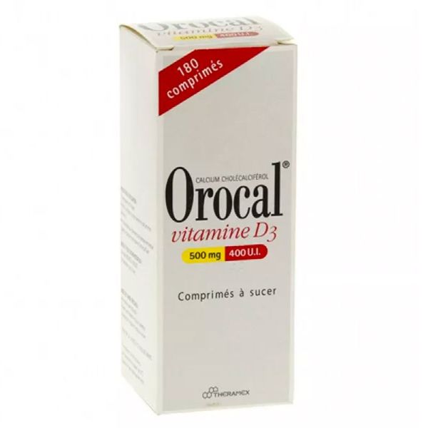 Arrow Orocal Vitamine D3 - 500mg / 400UI - 180 Comprimés à sucer