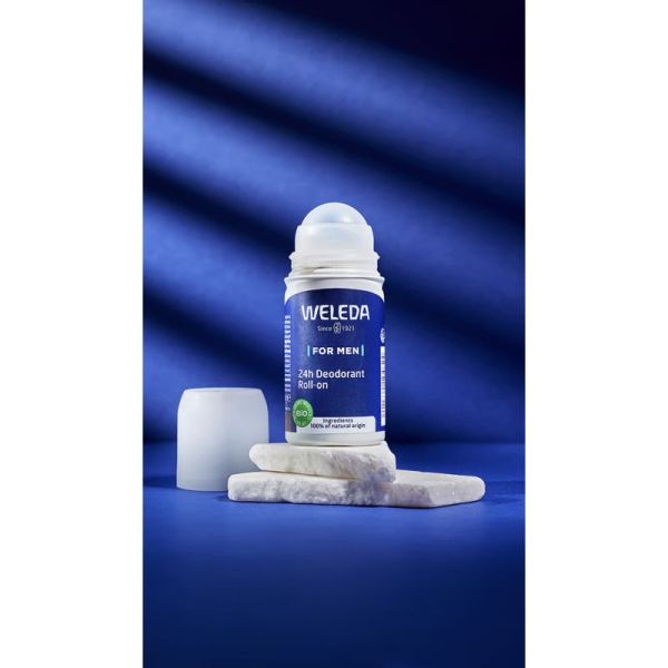 Weleda Déodorant Homme Roll-on 24H 50ml – Fraîcheur tonique et protection naturelle