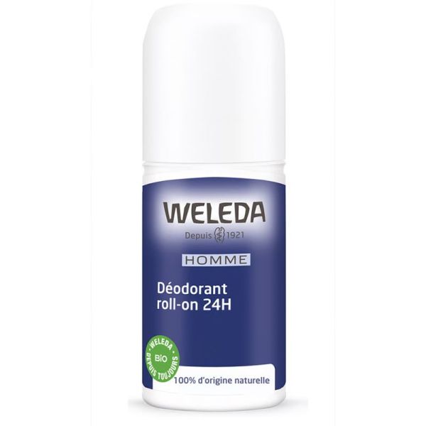 Weleda Déodorant Homme Roll-on 24H 50ml – Fraîcheur tonique et protection naturelle