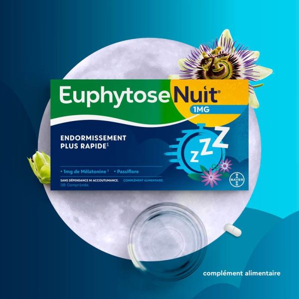 EuphytoseNuit 30 comprimés - Endormissement plus rapide