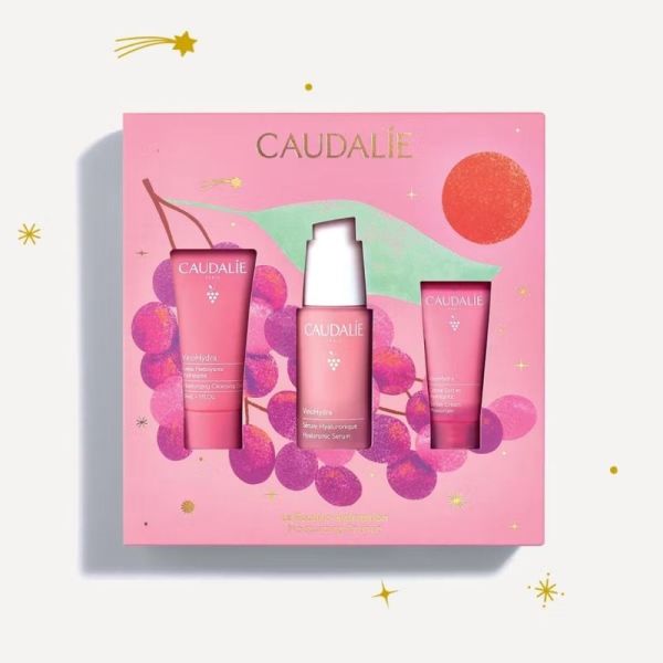 Caudalie VinoHydra Coffret de Noël La Routine Hydratation 3 Soins - Hydratation et apaisement des peaux sensibles